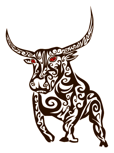 Abstract bull clipart
