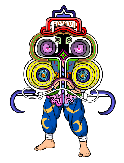 ABSTRACT BULL invert REMIX clipart