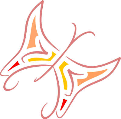 Abstract butterfly (colour) clipart