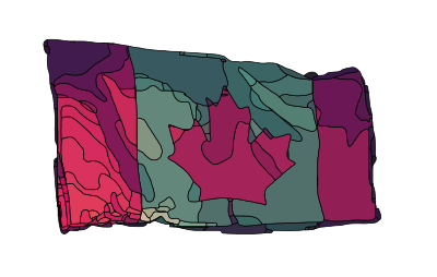 Abstract Canadian Flag clipart