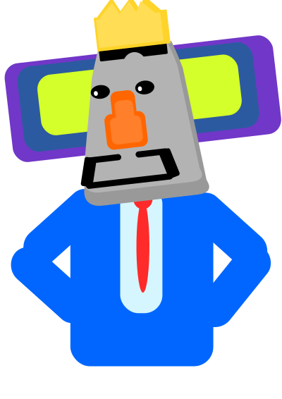 Abstract cartoony space king clipart