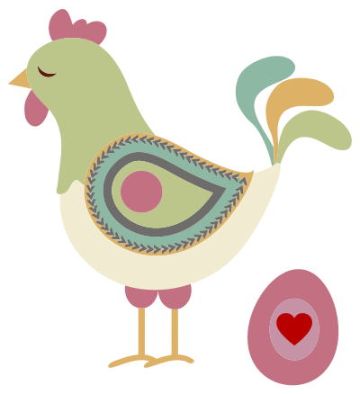 Abstract Chicken And Egg clipart