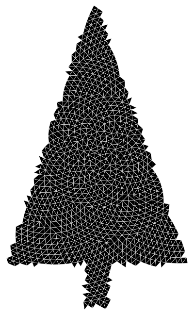 Abstract Christmas Tree Triangular clipart