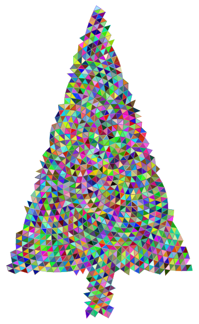 Abstract Christmas Tree Triangular Prismatic clipart