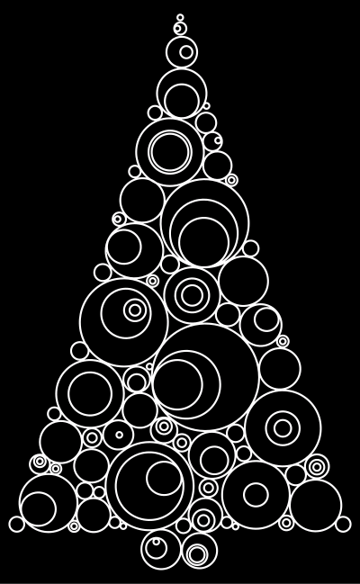Abstract Circles Christmas Tree clipart