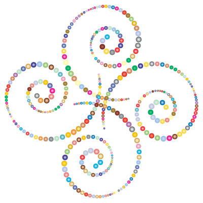 Abstract Circles Spirals Prismatic 2 clipart
