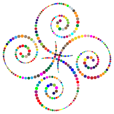 Abstract Circles Spirals Prismatic clipart