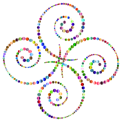 Abstract Circles Spirals Prismatic 3 clipart