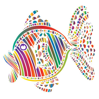 Abstract Colorful Fish 6 clipart
