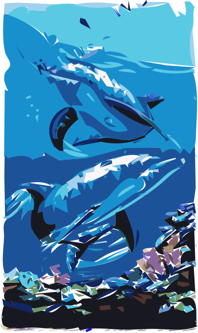Abstract Dolphins clipart