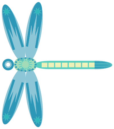 Abstract Dragonfly clipart