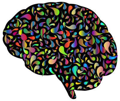 Abstract Drops Brain Prismatic 2 clipart