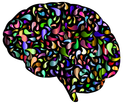 Abstract Drops Brain Prismatic 3 clipart