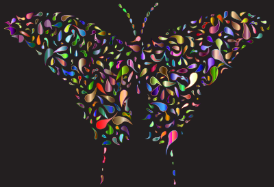 Abstract Drops Butterfly Chromatic clipart