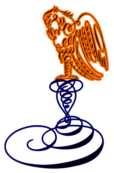 Abstract eagle (colour) clipart
