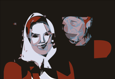 Abstract Faces in the Void clipart