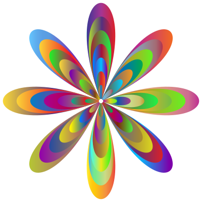 Abstract Floral Shape Line Art Groovy Edition 2 clipart