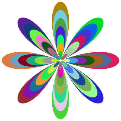 Abstract Floral Shape Line Art Groovy Edition clipart
