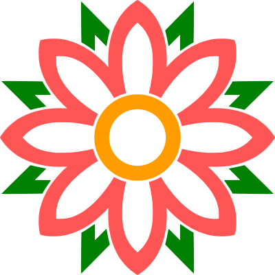 Abstract flower 40 (colour) clipart
