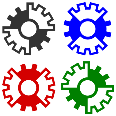 Abstract gear wheels clipart