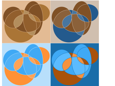 Abstract geometric circle compositions clipart