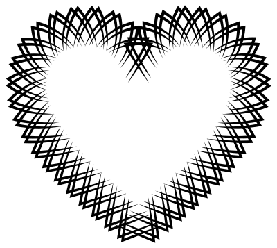 Abstract Geometric Frame I Heart clipart