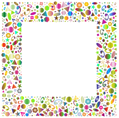 Abstract Geometric Party Frame Polyprismatic clipart