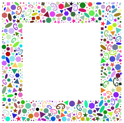Abstract Geometric Party Frame Prismatic clipart