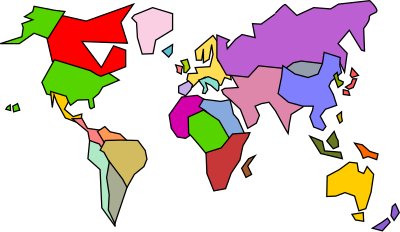 Abstract Inaccurate World Map clipart
