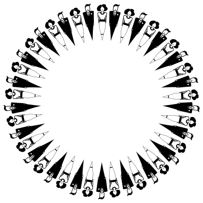 Abstract Men And Women Circle clipart