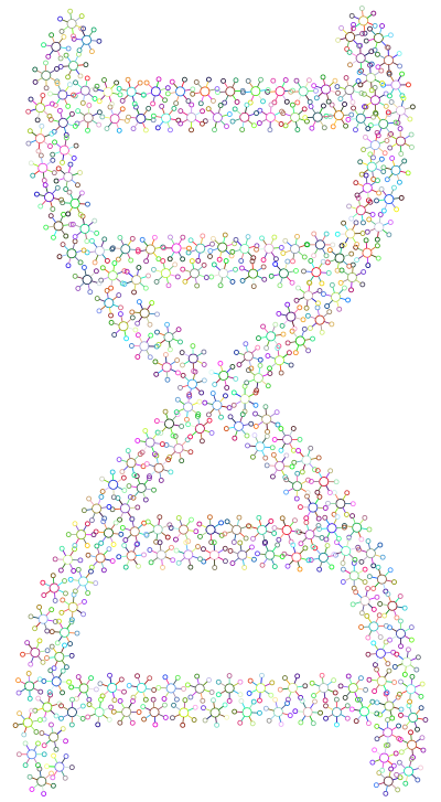 Abstract Molecular DNA Prismatic clipart