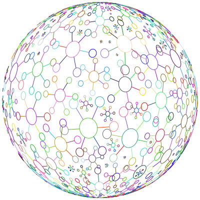 Abstract Molecular Sphere Prismatic clipart