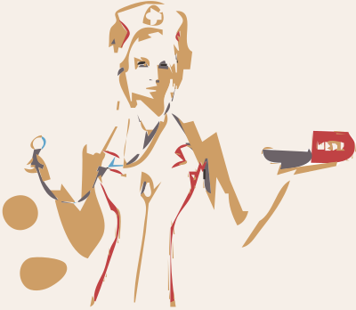 Abstract nurse clipart