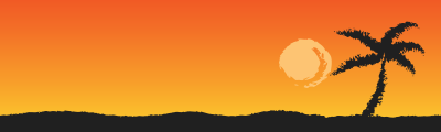 Abstract Palm Tree Sunset clipart