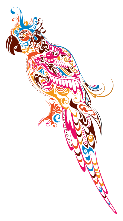 Abstract Parrot clipart