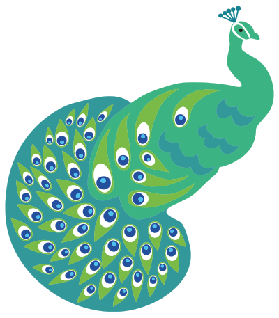 Abstract Peacock By charlykirk clipart