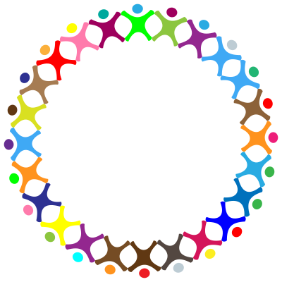 Abstract People Circle Prismatic clipart