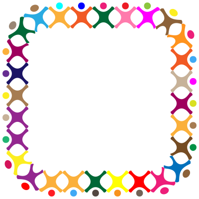 Abstract People Square Prismatic clipart