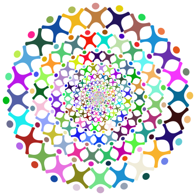 Abstract People Vortex Prismatic 2 clipart