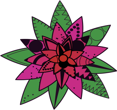 Abstract Pink Flower clipart