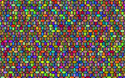 Abstract Polyprismatic Geometric Background Pattern 2 With Black clipart