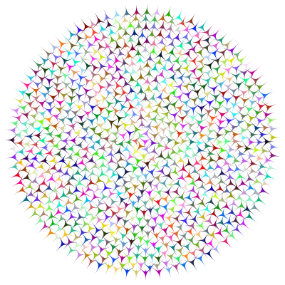 Abstract Prismatic Circular Art No BG clipart