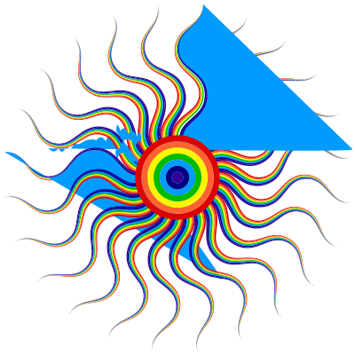 Abstract Prismatic Sun clipart
