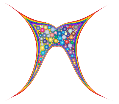 Abstract Rainbow Butterfly clipart