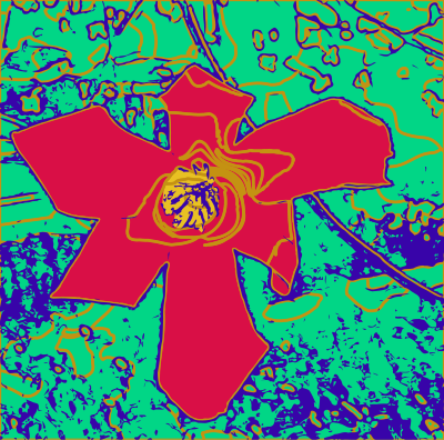Abstract Red Flower clipart