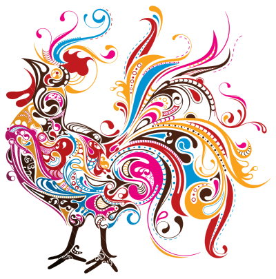 Abstract Rooster clipart