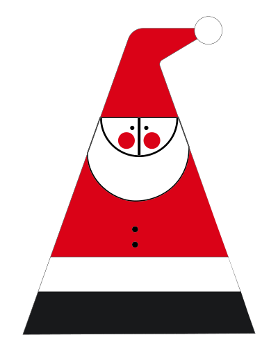 Abstract Santa Claus clipart