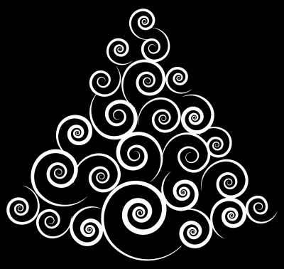 Abstract Spiral Christmas Tree clipart