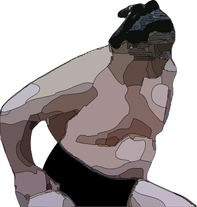Abstract Sumo Man clipart