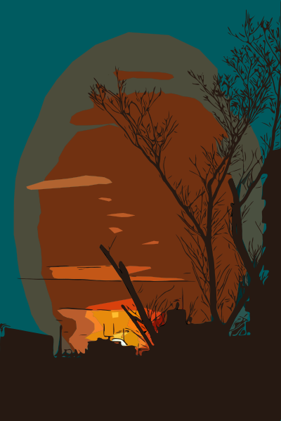 Abstract Sunset clipart
